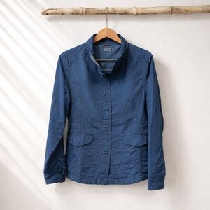 Toad & Co Womens Utility Jacket Blue Organic Cotton Lightweight Field Coat M